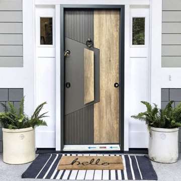 Turkish Armored Door with Ring Knocker 11 Cm Thickness, Grey