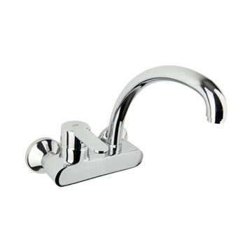 Value Latzio Wall Mounted Sink Mixer with Movable Circle Spout, Chrome