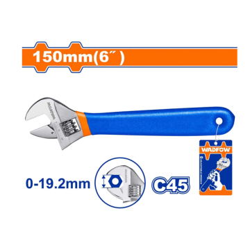 Wadfow Adjustable Wrench With Cover 6 inch (WAW5106)