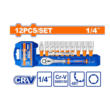 Wadfow Socket Set of 12 Pieces ½ inch (WST2212)