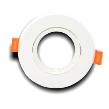 Panda Movable Round Chassis Spotlight Without Lamp, White
