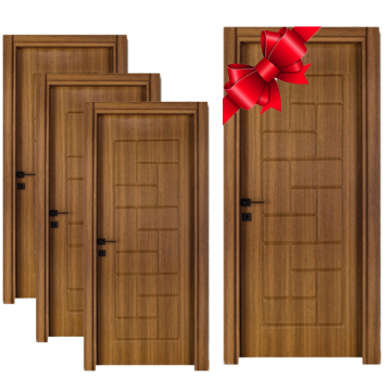 Barry Wood WPC Internal Door, Brown ( 3 Doors 90 cm + 1 Door 80 cm )
