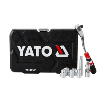 YATO Socket Set +  Ratchet ⅜ inch, 22 Pieces (YT-38561)