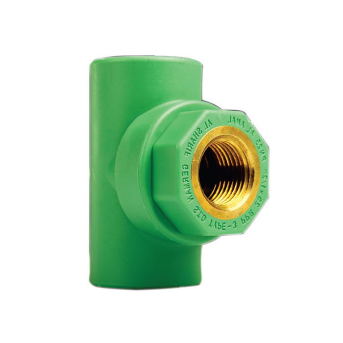 Alsharif Water Supply Pipe Tee 90° With Brass Insert Alsharif Water Supply Pipe Tee 90° With Brass Insert