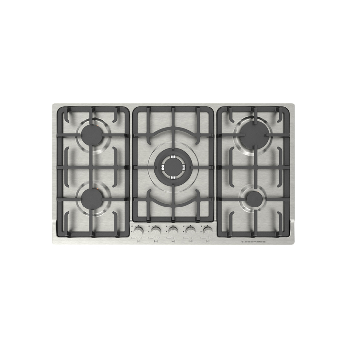 Ecomatic Built-in Gas Hob 92 cm, 5 Burners, Stainless Ecomatic Built-in Gas Hob 92 cm, 5 Burners, Stainless