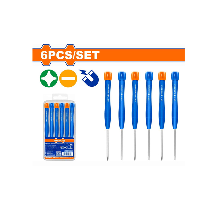 Wadfow Precision Screwdriver Set of 6 Pieces (WSS2B06) Wadfow Precision Screwdriver Set of 6 Pieces (WSS2B06)