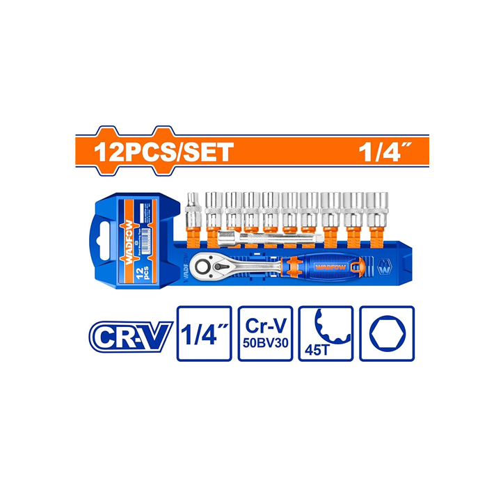 Wadfow Socket Set of 12 Pieces ½ inch (WST2212) Wadfow Socket Set of 12 Pieces ½ inch (WST2212)
